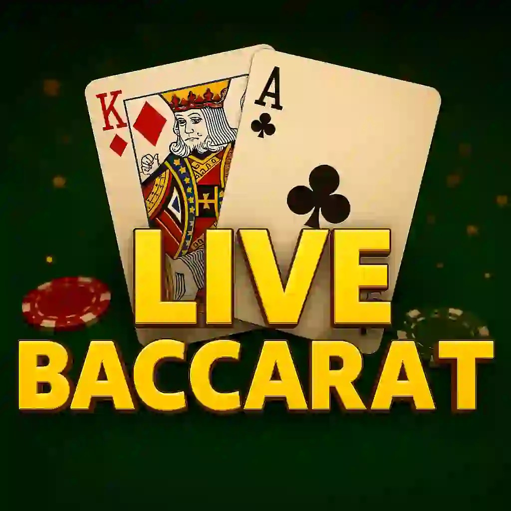 Live Baccarat online game logo by Evolution on tikal.eu.com
