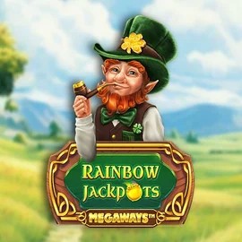 Rainbow Jackpots Megaways logo by Red Tiger Gaming at Tikal Casino